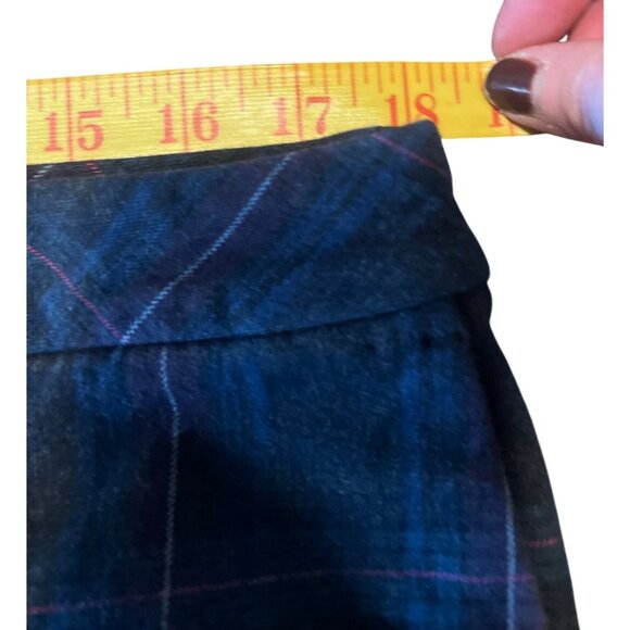 J.Jill Premium Bi-Stretch Plaid Pants Size 16 Blue & Red Crop Work - Picture 6 of 7